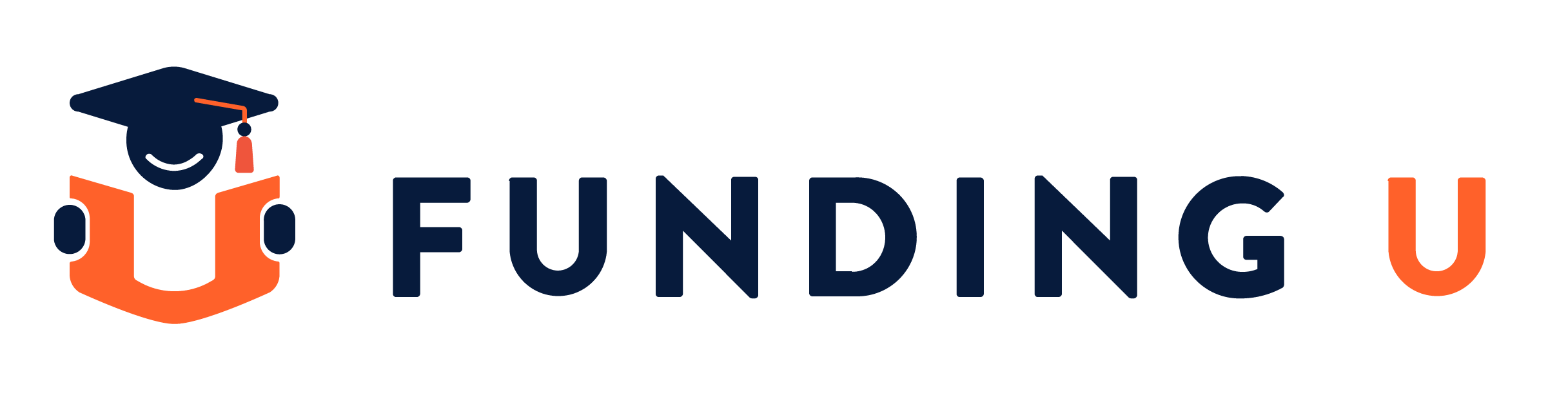 Horizontal logo for Funding U with emblem left side Horizontal logo for Funding U