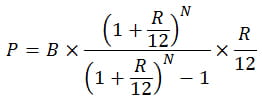 Nonlinear Equation to Calculate Monthly Loan Payment