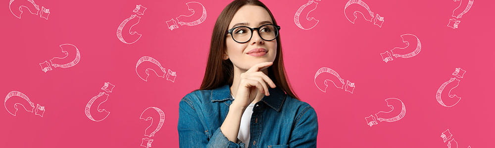 Girl deciding which college to attend for college decision day