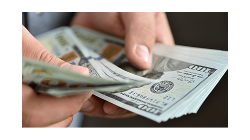 hands counting cash for financial fluency concept