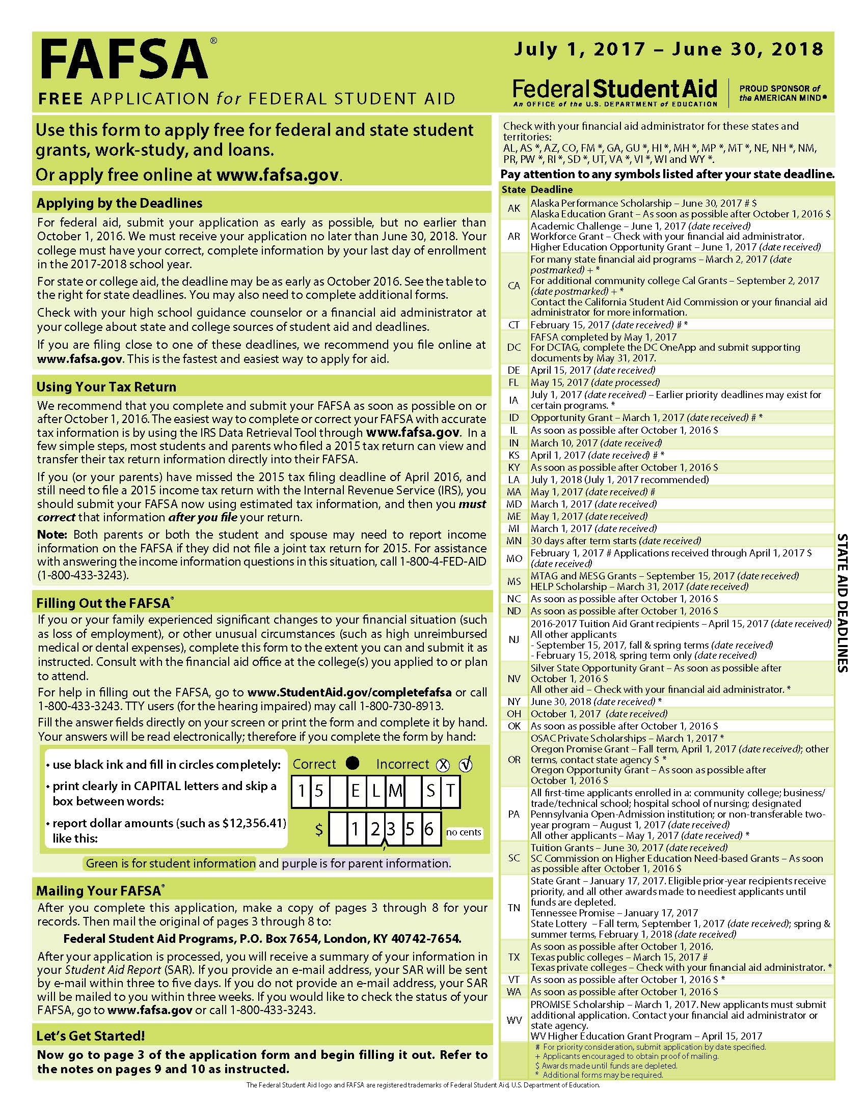 Fafsa Form Archive Recent Changes Edvisors